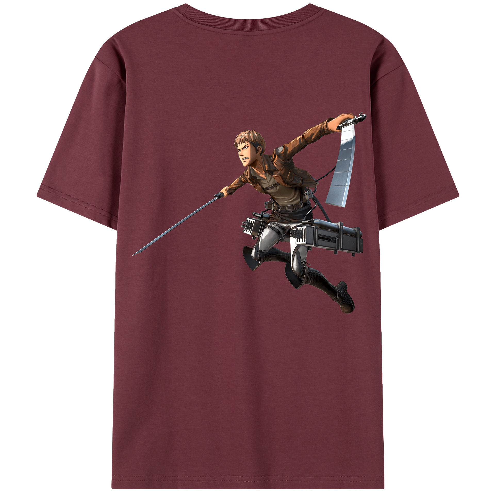 （画像用） 進撃の巨人 ジャン・キルシュタイン Attack on Titan Jean Kirstein 綿100％半袖Tシャツ（背面プリント）
